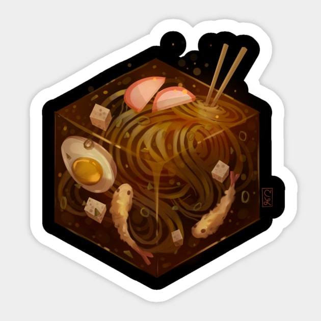 Ramen Cube Sticker by Claire Lin